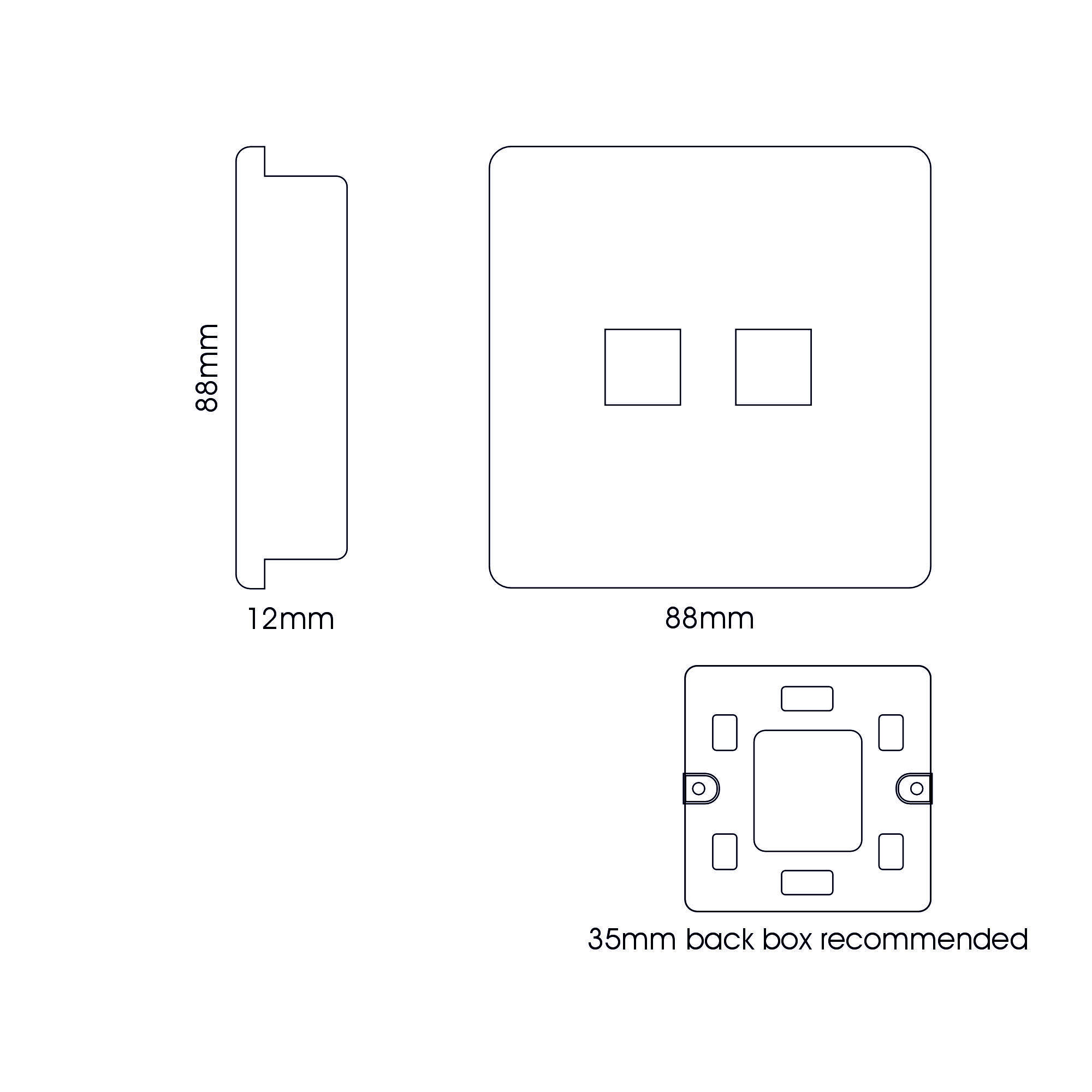ART-2PCSK  Twin PC Ethernet Cat 5/6 Data Outlet Sky